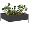 Vidaxl Planter surélevé 100x100x25 cm en acier noir