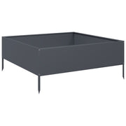 Vidaxl Planter surélevé 100x100x25 cm anthracite en acier -colore - afbeelding 2