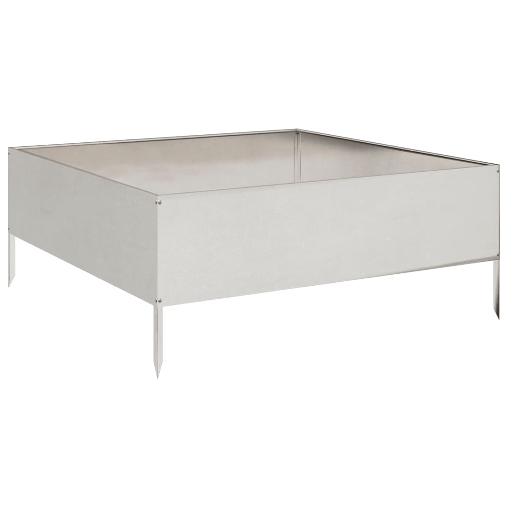 Vidaxl Planter surélevé 100x100x25 cm en acier inoxydable