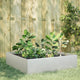 Vidaxl Planter surélevé 100x100x25 cm en acier inoxydable