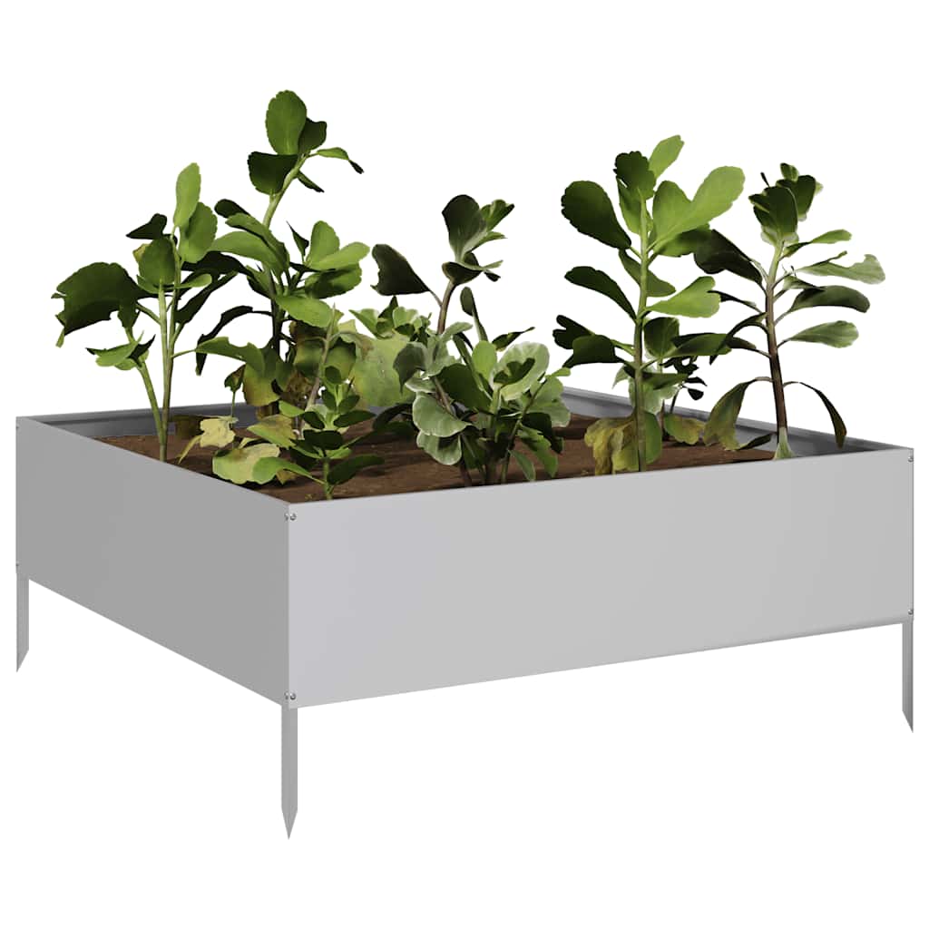 Vidaxl Planter surélevé 100x100x25 cm en acier galvanisé