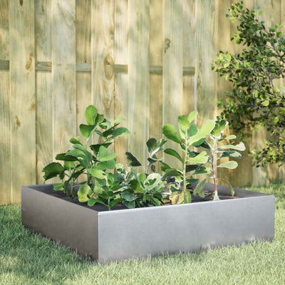 Vidaxl Planter surélevé 100x100x25 cm en acier galvanisé