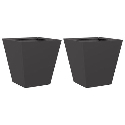 Vidaxl Planters 2 ST 30x30x30 cm en acier noir