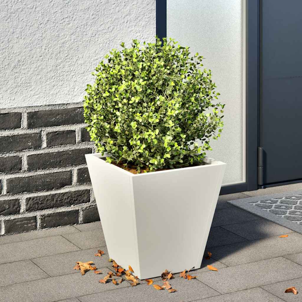 Boîte de planification Vidaxl 30x30x30 cm en acier blanc