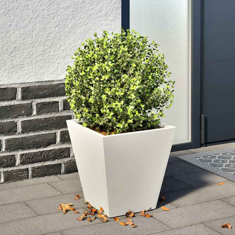 Boîte de planification Vidaxl 30x30x30 cm en acier blanc