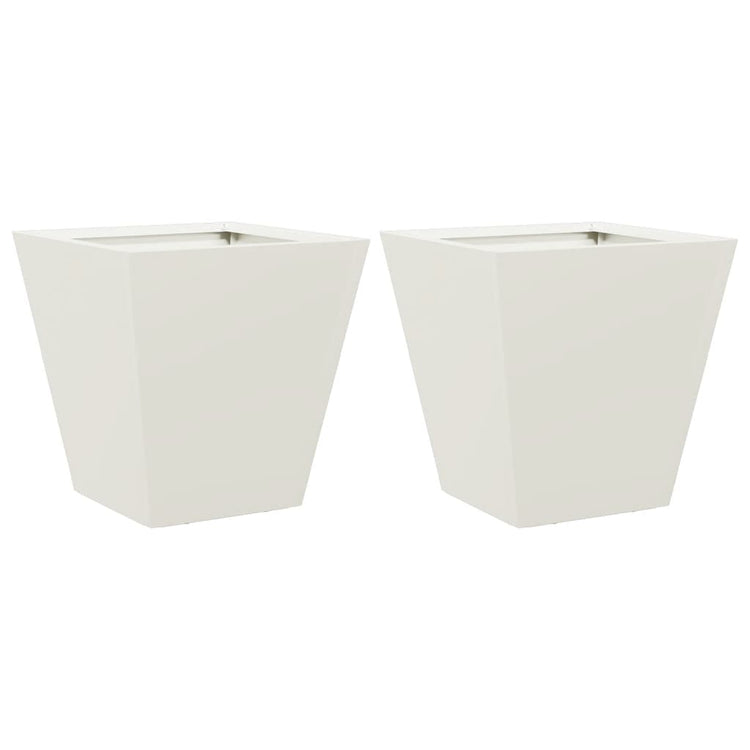 Vidaxl Planters 2 ST 30x30x30 cm en acier blanc