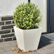 Vidaxl Planters 2 ST 30x30x30 cm en acier blanc