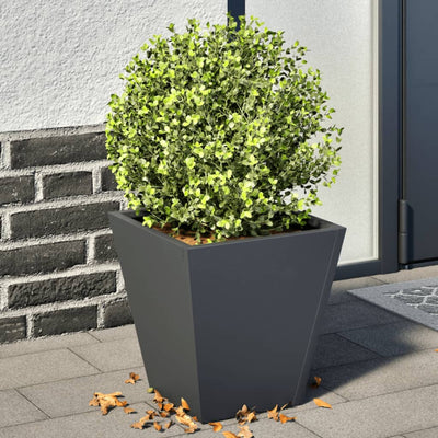 Vidaxl Planters 2 ST 30x30x30 cm Anthracite en acier -colore