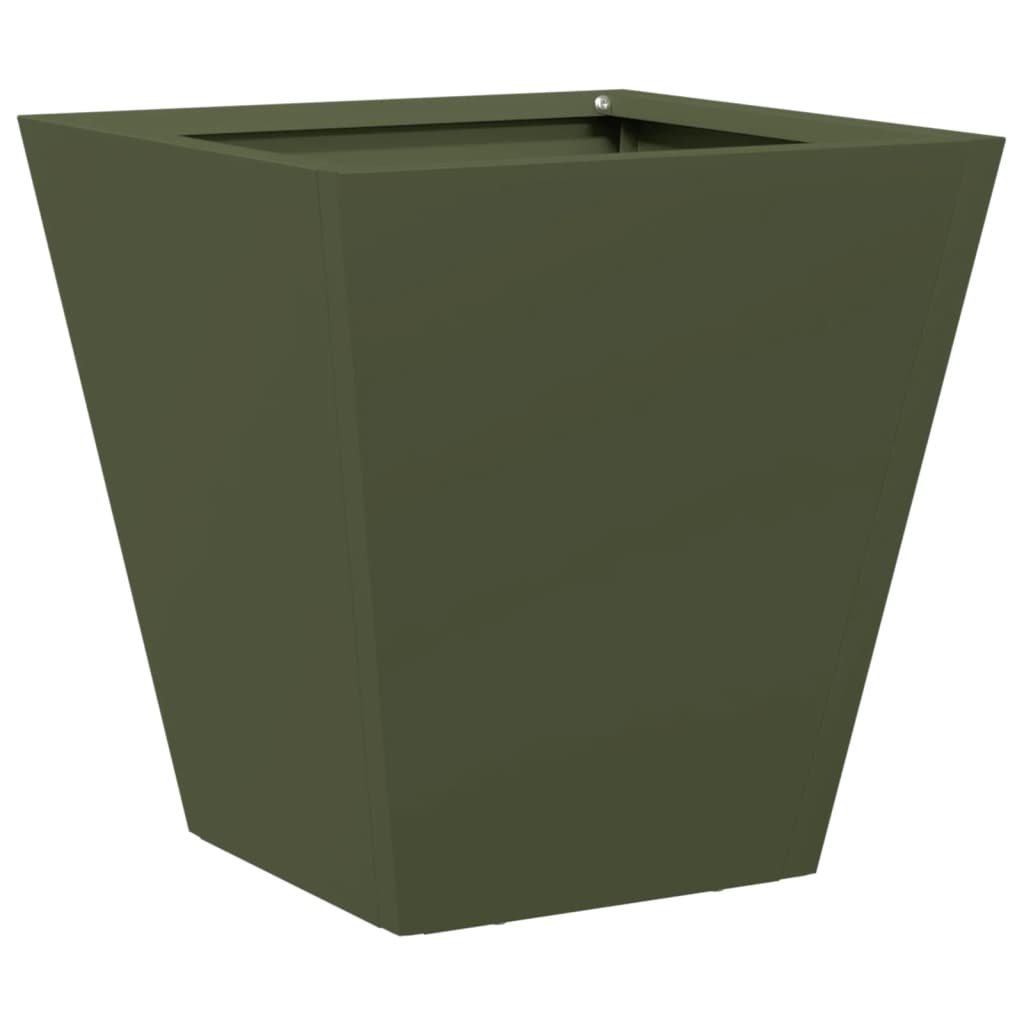 Vidaxl Planning Box 30x30x30 cm Green d'olive en acier
