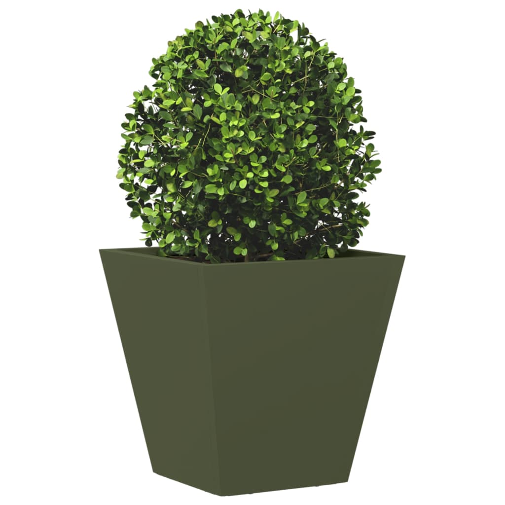 Vidaxl Planning Box 30x30x30 cm Green d'olive en acier
