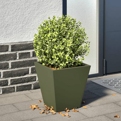 Vidaxl Planning Box 30x30x30 cm Green d'olive en acier