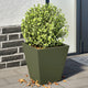 Vidaxl Planters 2 ST 30x30x30 cm en acier vert olive