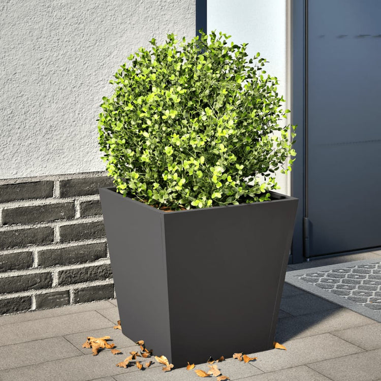 Boîte de planification Vidaxl 40x40x40 cm en acier noir