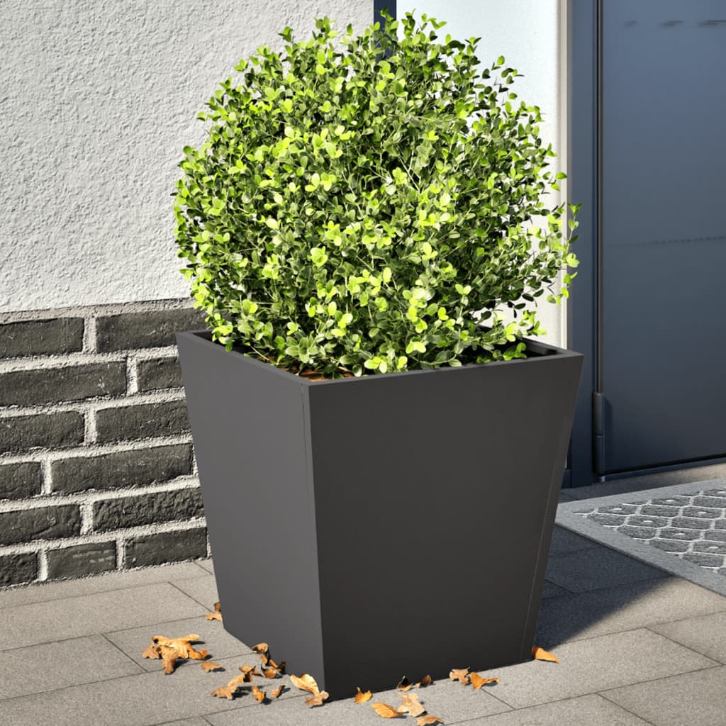 Jardinières vidaxl 2 ST 40x40x40 cm en acier noir