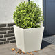 Jardinières vidaxl 2 ST 40x40x40 cm en acier blanc