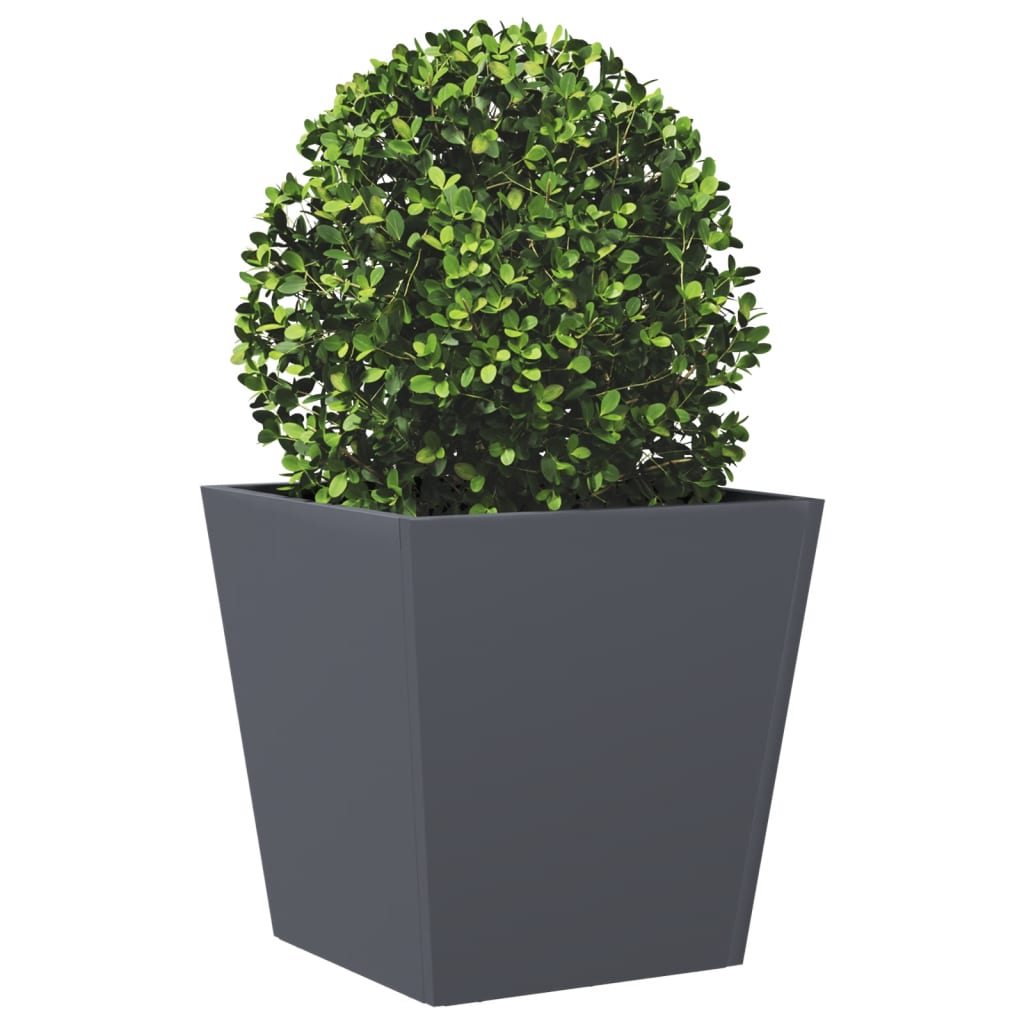 Boîte de planification Vidaxl 40x40x40 cm Anthracite en acier -colore