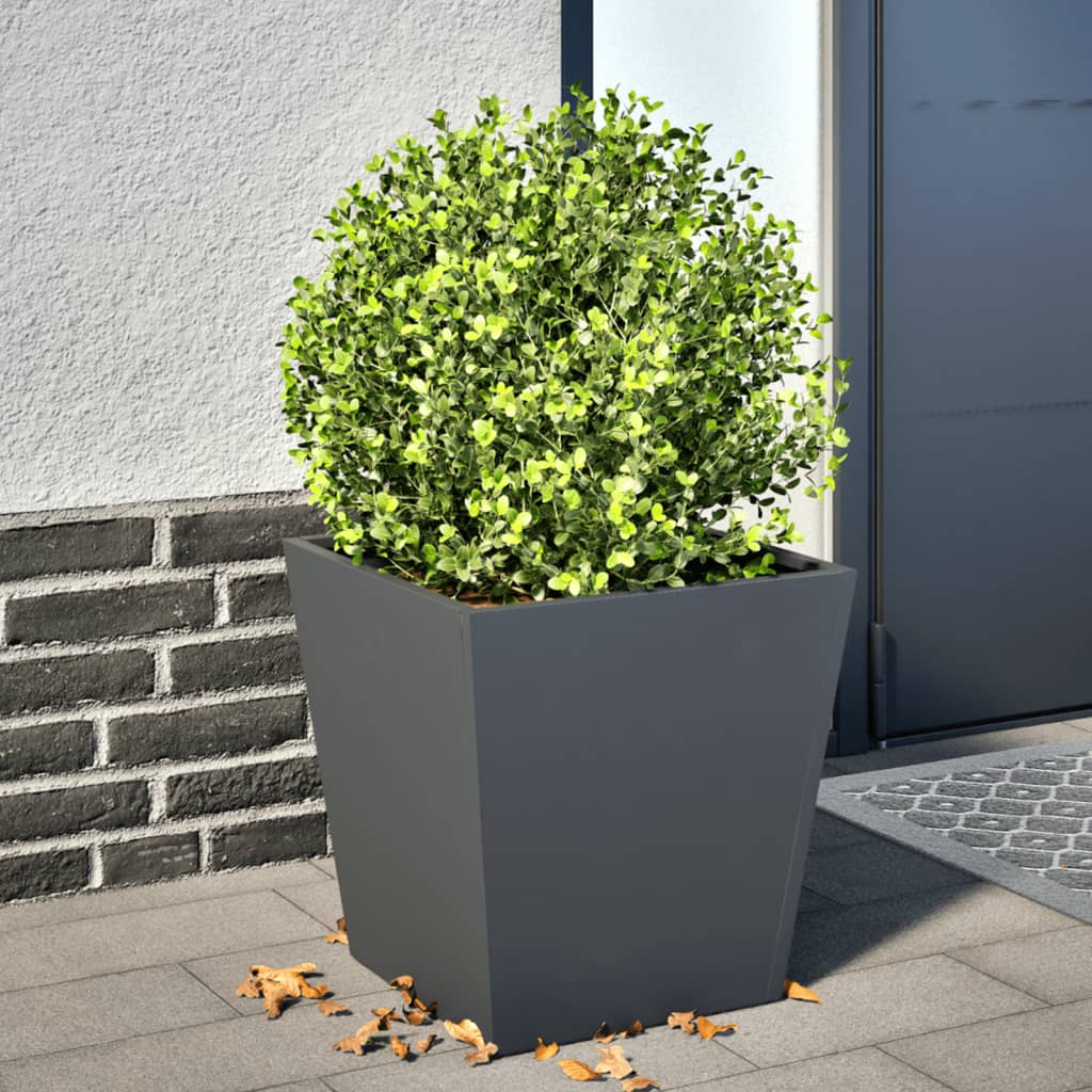 Boîte de planification Vidaxl 40x40x40 cm Anthracite en acier -colore