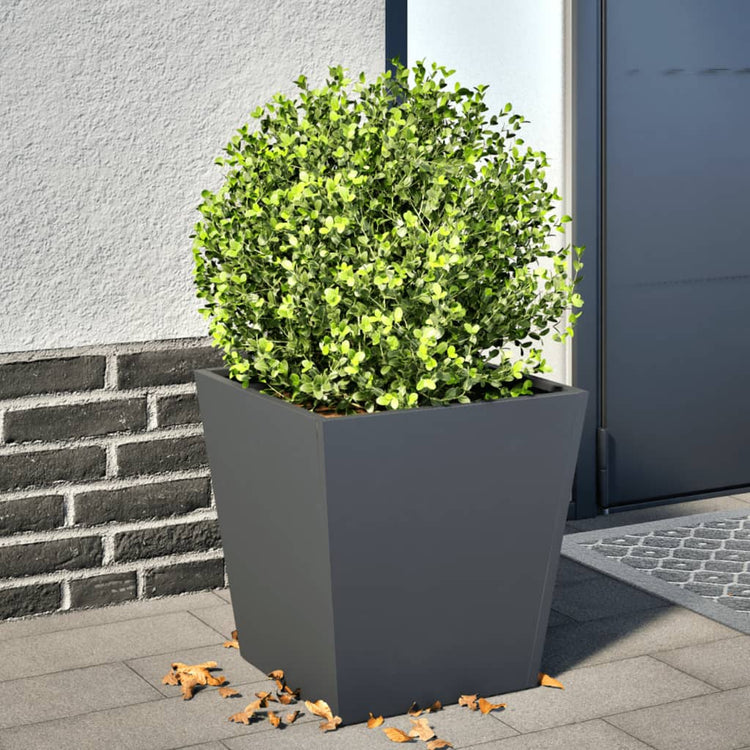 Boîte de planification Vidaxl 40x40x40 cm Anthracite en acier -colore