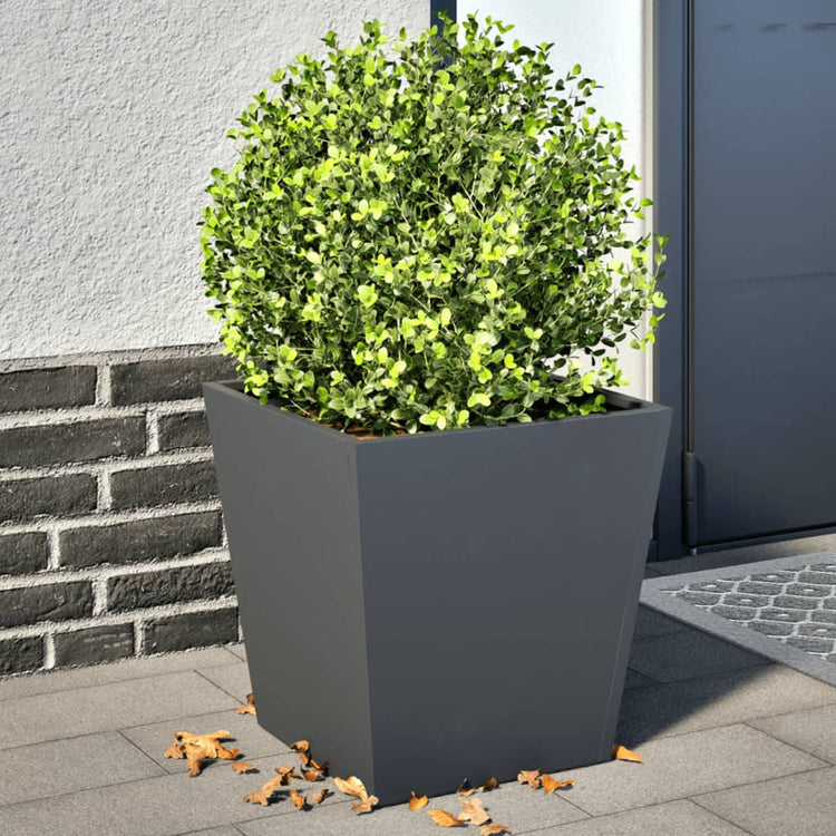 Vidaxl Planters 2 ST 40x40x40 cm Anthracite en acier -colore