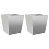 Vidaxl Planters 2 ST 40x40x40 cm en acier galvanisé