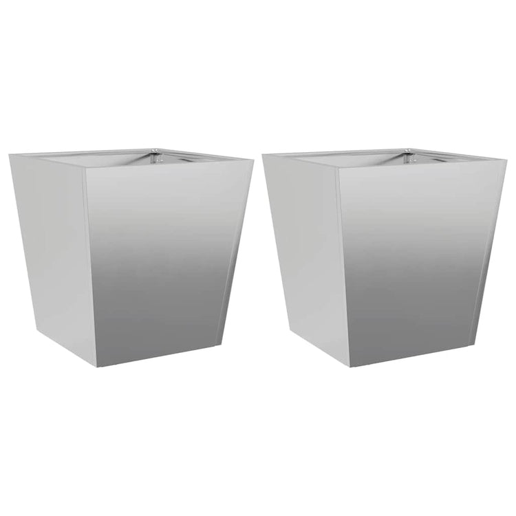 Vidaxl Planters 2 ST 40x40x40 cm en acier galvanisé