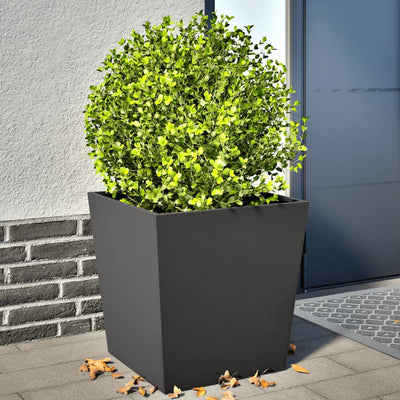 Jardinières vidaxl 2 ST 50x50x50 cm en acier noir