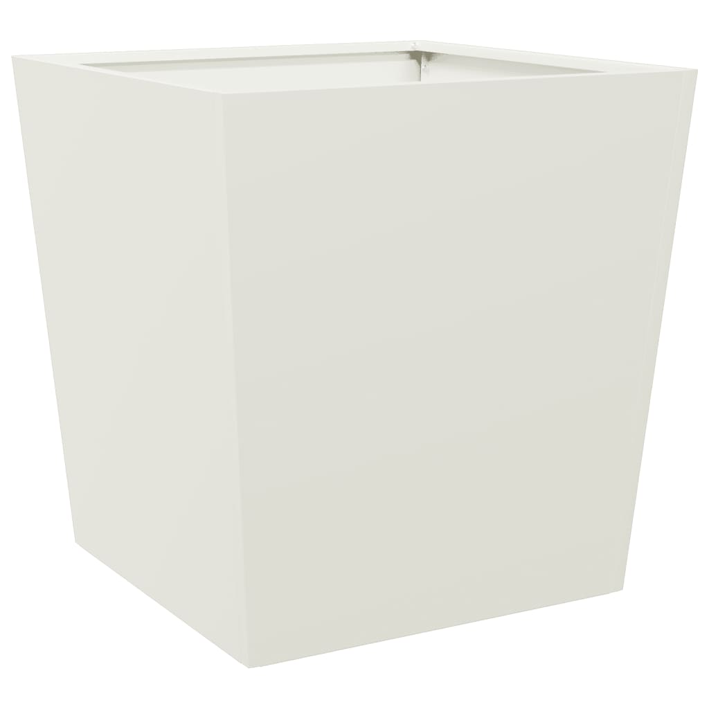 Boîte de planification Vidaxl 50x50x50 cm en acier blanc