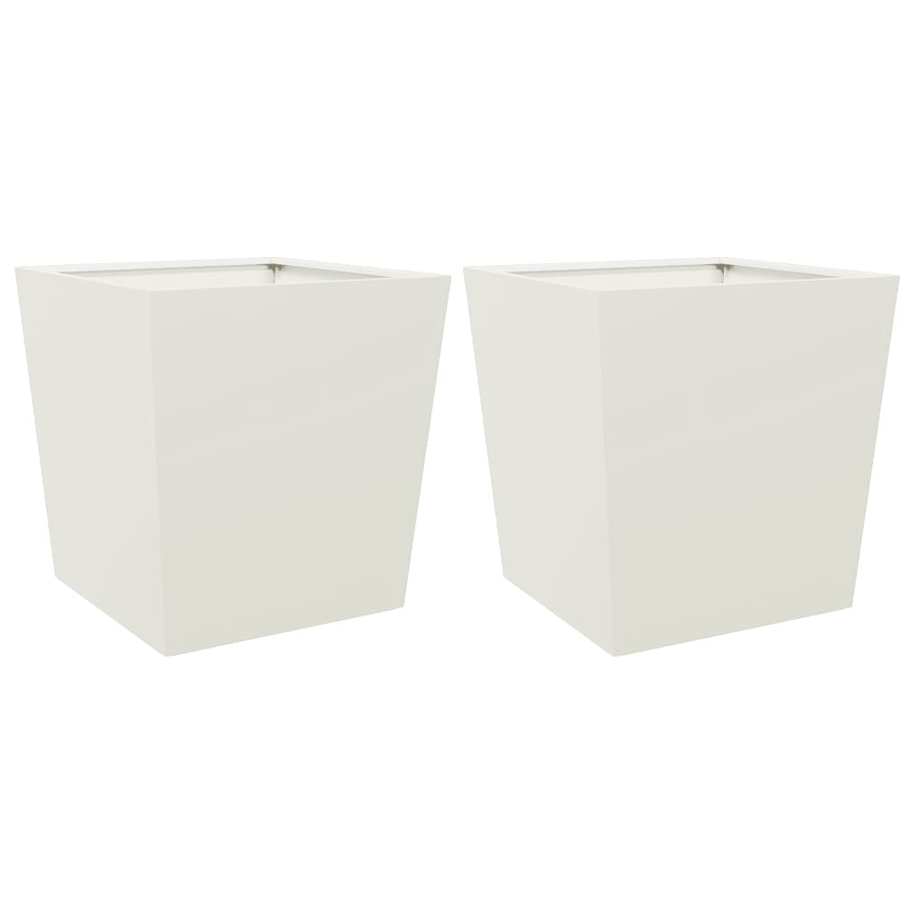 Jarders Vidaxl 2 ST 50x50x50 cm en acier blanc