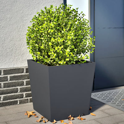 Vidaxl Planters 2 ST 50x50x50 cm Anthracite en acier -colore
