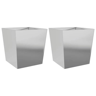 Jardiers Vidaxl 2 ST 50x50x50 cm en acier galvanisé