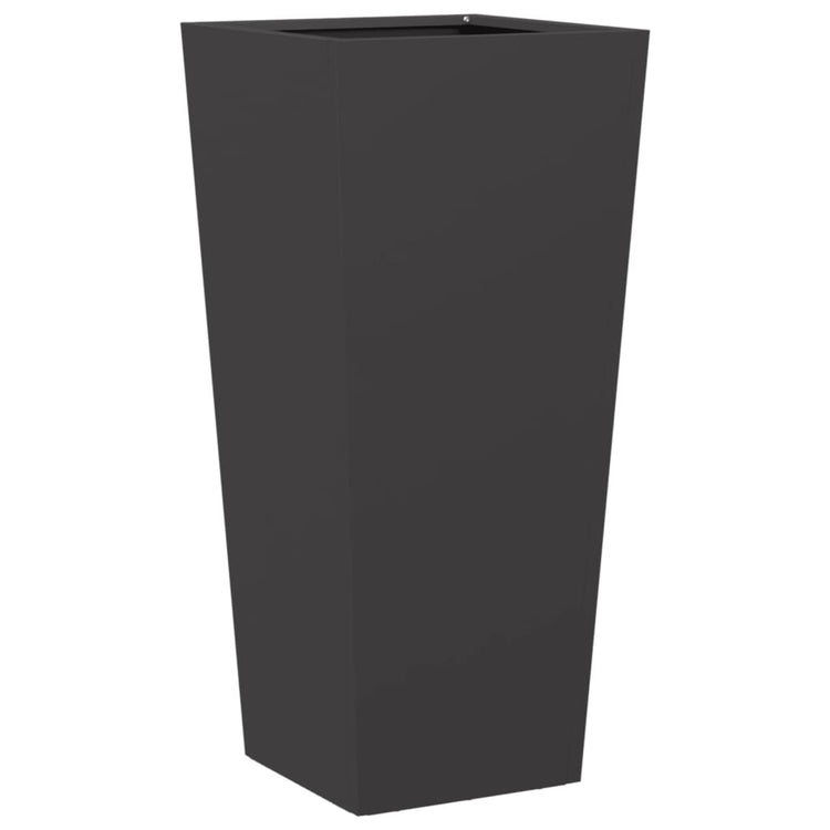 Boîte de planification Vidaxl 35x35x75 cm en acier noir