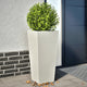 Jardinières vidaxl 2 st 35x35x75 cm en acier blanc