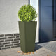 Vidaxl Planter 35x35x75 cm en acier vert olive