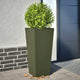 Vidaxl Planters 2 ST 35x35x75 cm en acier vert olive