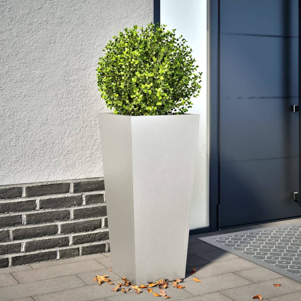 Vidaxl planteur 35x35x75 cm en acier inoxydable