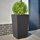 Jardinières vidaxl 2 st 45x45x75 cm en acier noir