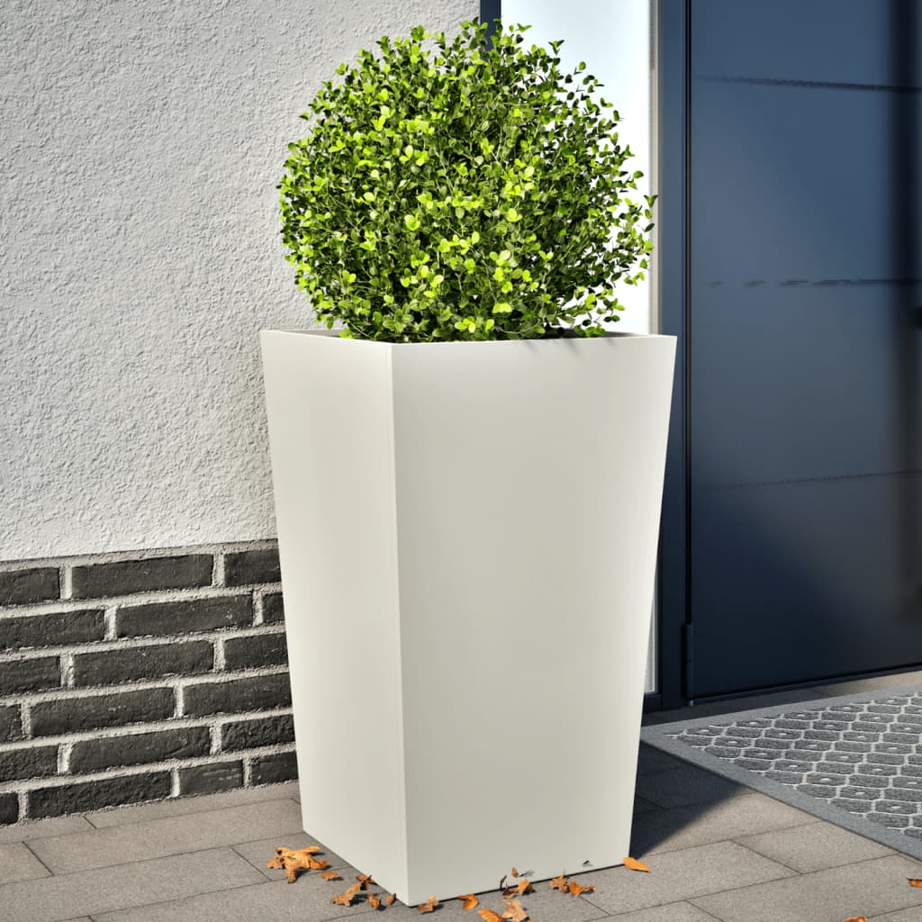 Vidaxl Planters 2 St 45x45x75 cm en acier blanc
