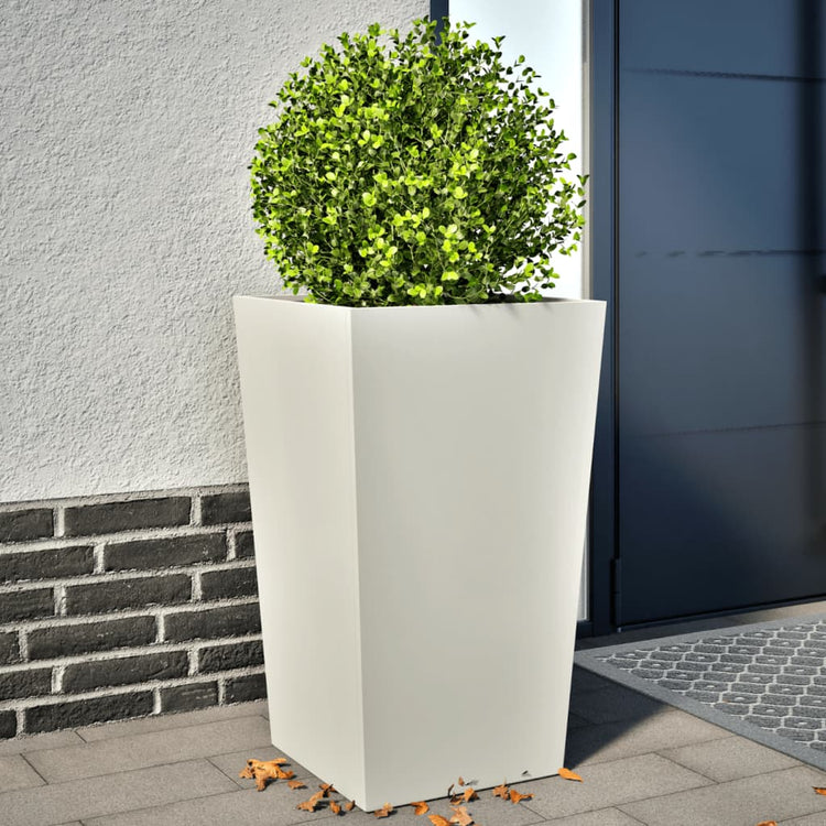 Vidaxl Planters 2 St 45x45x75 cm en acier blanc