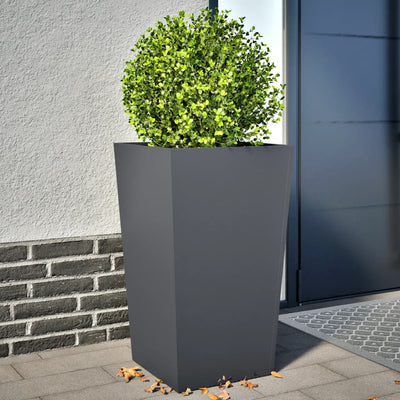Vidaxl Planters 2 ST 45X45X75 cm Anthracite en acier -colore