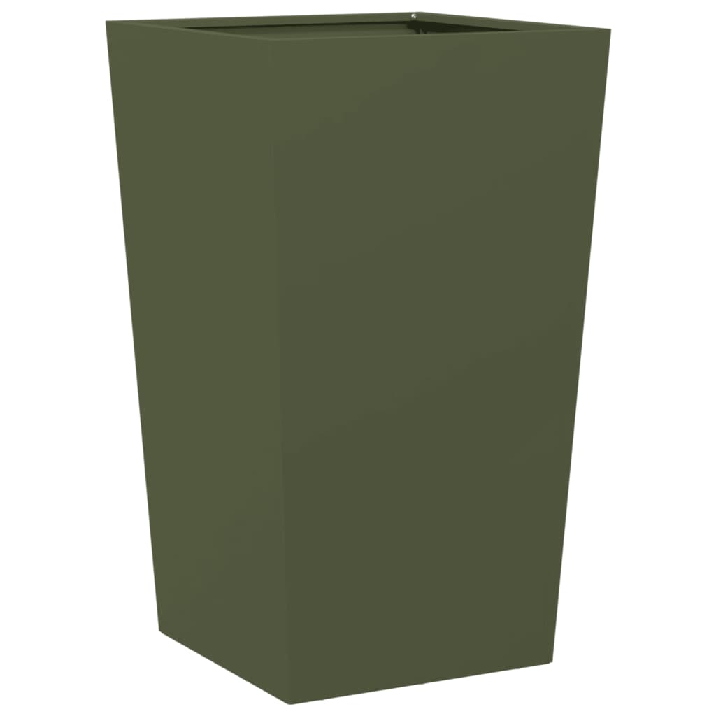 Boîte de planification Vidaxl 45x45x75 cm en acier vert olive