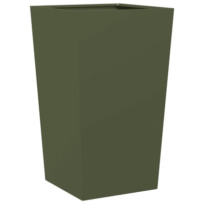 Boîte de planification Vidaxl 45x45x75 cm en acier vert olive