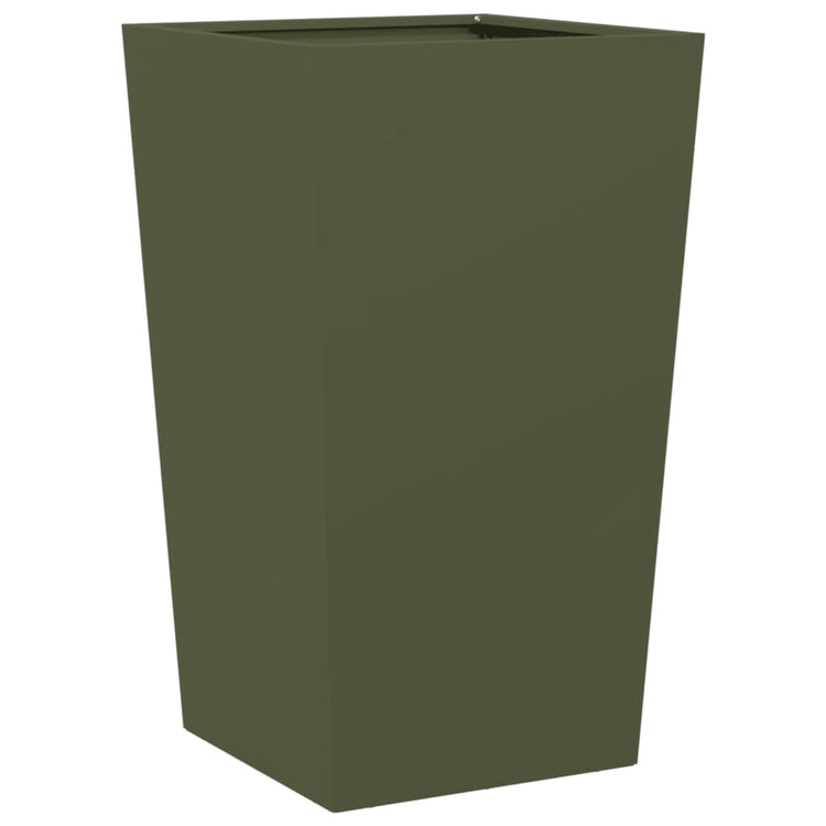 Boîte de planification Vidaxl 45x45x75 cm en acier vert olive