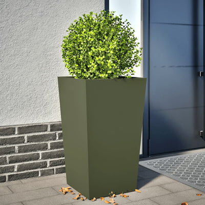 Boîte de planification Vidaxl 45x45x75 cm en acier vert olive