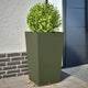 Vidaxl Planters 2 St 45x45x75 cm en acier vert olive