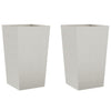 Jardinières Vidaxl 2 ST 45x45x75 cm en acier inoxydable