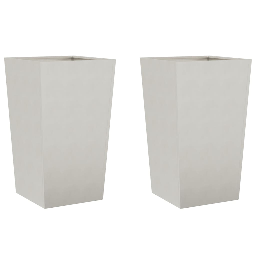 Jardinières Vidaxl 2 ST 45x45x75 cm en acier inoxydable
