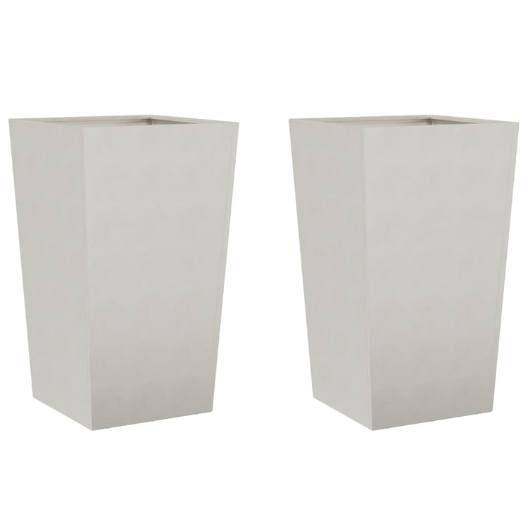 Jardinières Vidaxl 2 ST 45x45x75 cm en acier inoxydable