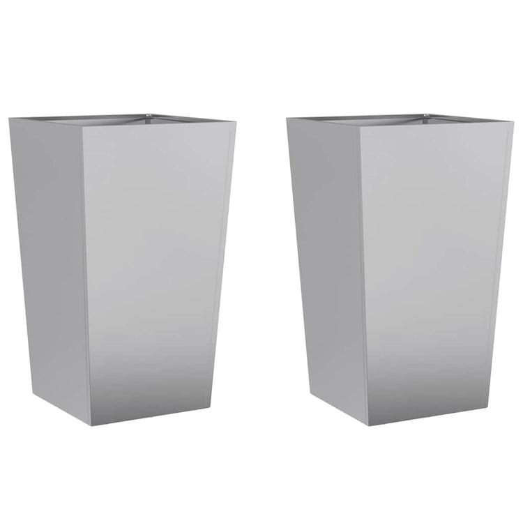 Vidaxl Planters 2 ST 45X45X75 CM ACIER GALVANISÉ
