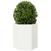 Vidaxl plannet hexagon 46x40x45 cm en acier blanc