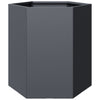 Vidaxl plannet hexagon 46x40x45 cm anthracite en acier -colore